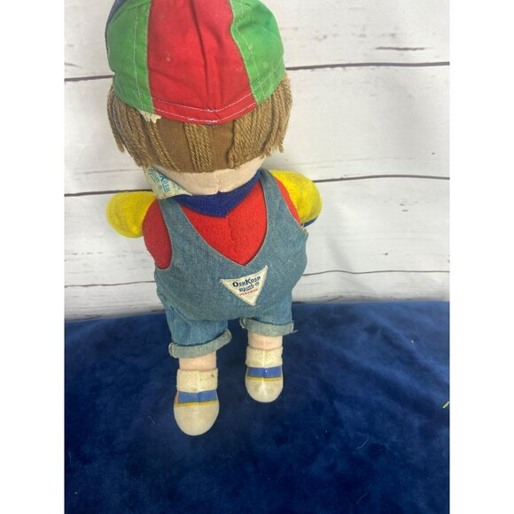Eden Toys OSHKOSH B' Gosh Baby Buddy Plush Doll 14" Light Denim‎ Overalls & Hat - Picture 3 of 5